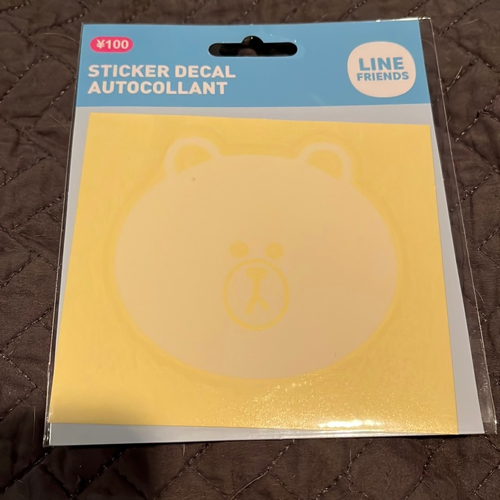 Line friends sticker decal auto coolant